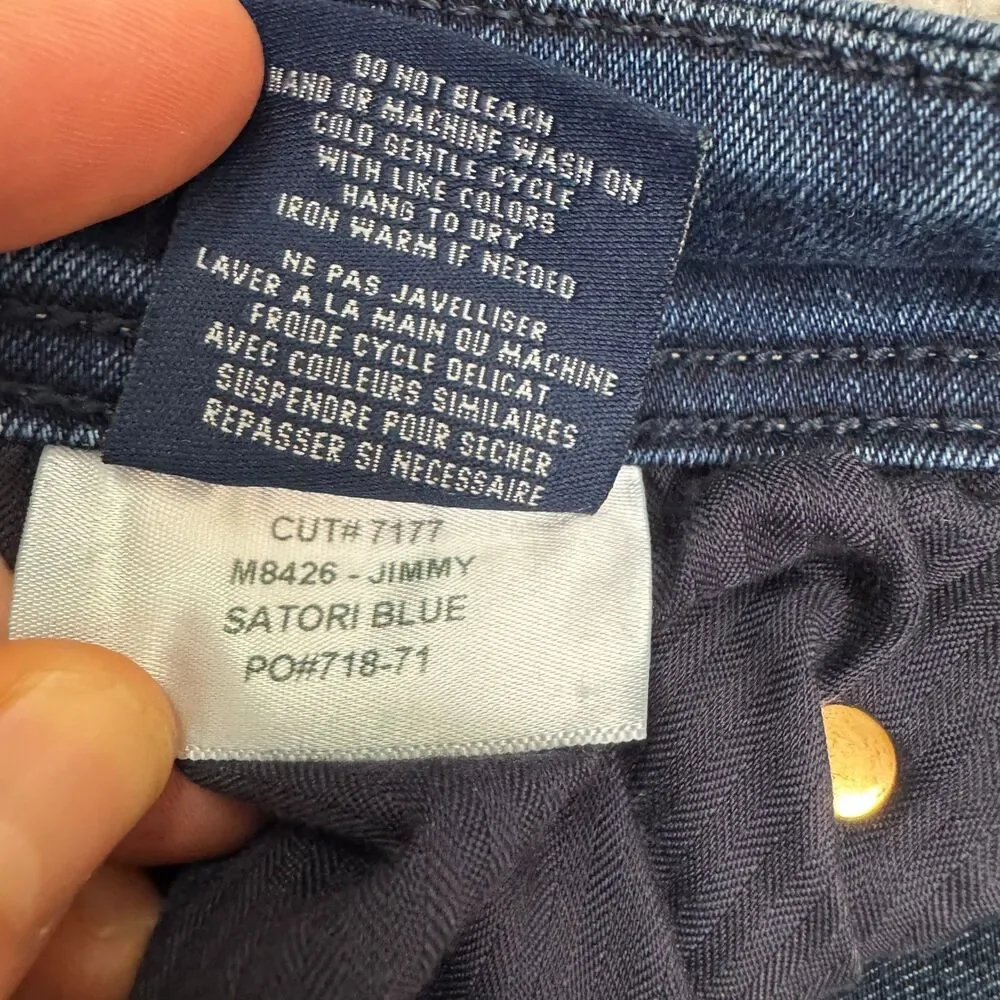Fidelity Jimmy Satori Slim Fit Straight Leg Denim Jeans Mens 33 Blue Stretch